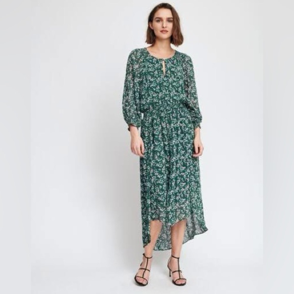 In Wear Hayden Dress Floral Green Maxi Size US 10